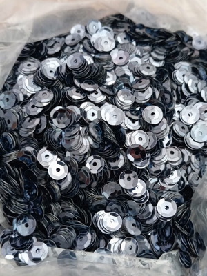 Sequins or paillettes anthracite 6mm 50g new
