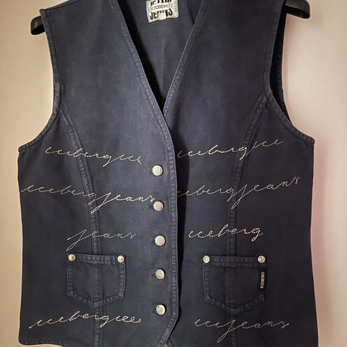 Iceberg Jeans vest top dark blue like new