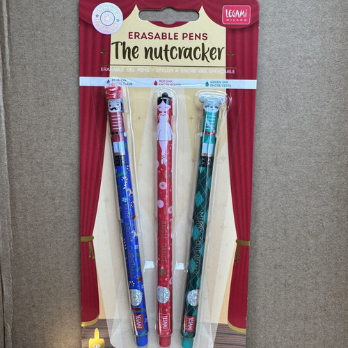 Legami Christmas The Nutcracker erasable pens new