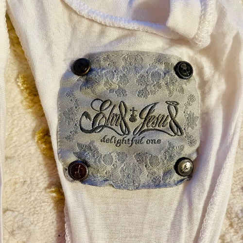 Elvis & Jesus dress Small like new with patchwork details