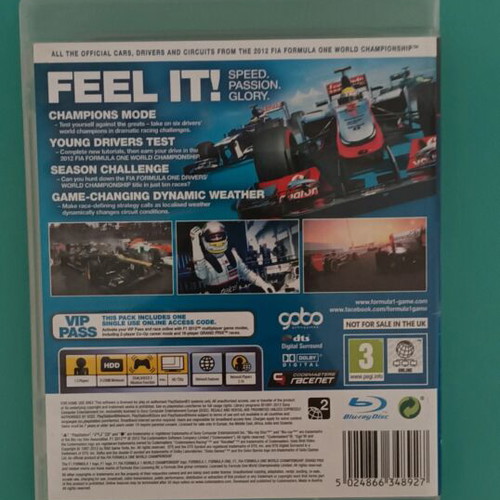 F1 2012 PS3 game like new
