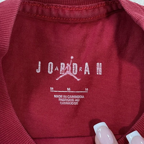 Jordan T-shirt, red, size Medium, slim fit