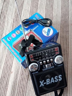 Mini Radio Waxiba with USB, SD, TF Card and Powerful Flashlight, New