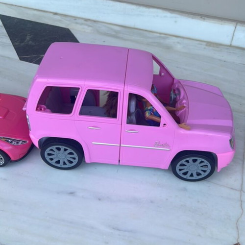 Barbie van and Cabrio car toy