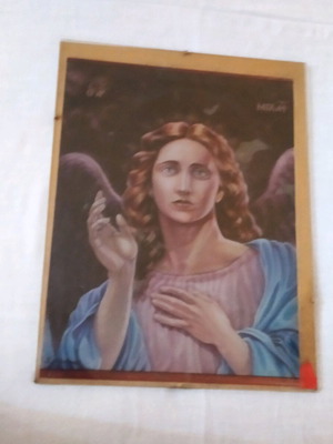 Religious image Archangel Michael used, 40x30 cm
