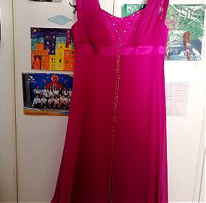 Aφόρετο Φόρεμα βραδινό αμπιγιέ,  Μ- L, φούξια-ροζ