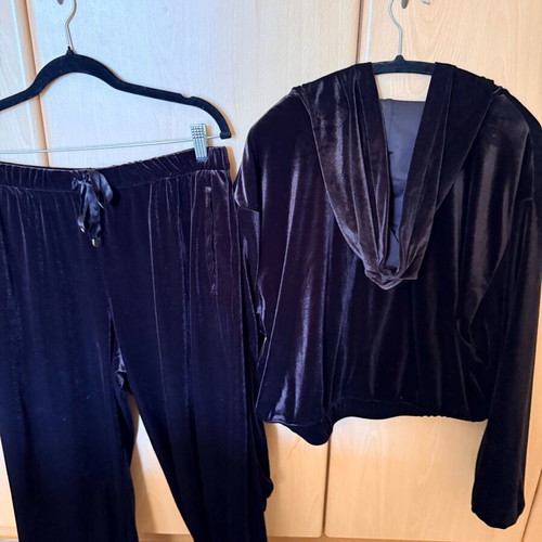 Zara velvet tracksuit set brown like new
