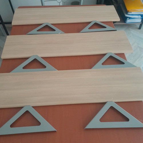 Melamine shelves used, set of 3 80×20 with brackets