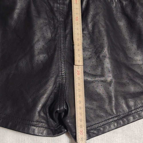 Nike women's leather shorts, size S, black