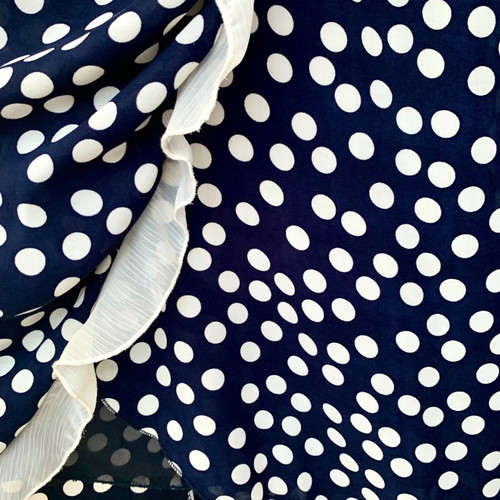 Cocktail dress Rinascimento wrap style with polka dots like new