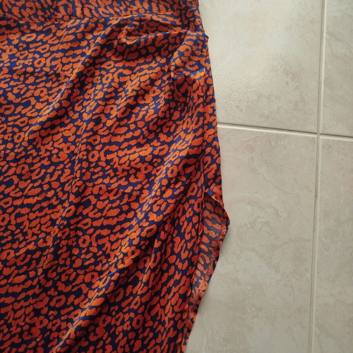Asymmetric skirt size M, blue and orange