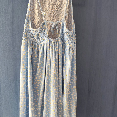 Zara dress used, size 140 cm, white and turquoise