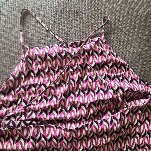 Benetton linen dress multicolor size XL like new