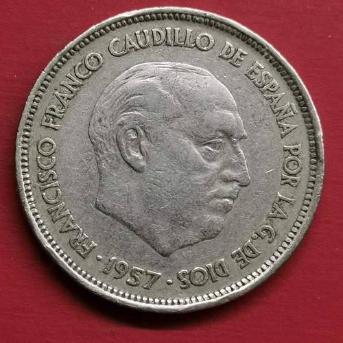 Coin Spain 25 Pesetas 1957 like new