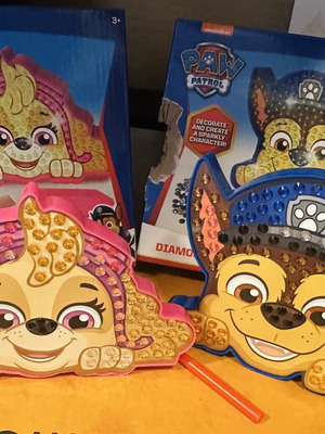 Diamond Art Paw Patrol Clocks like new, set of two plastic