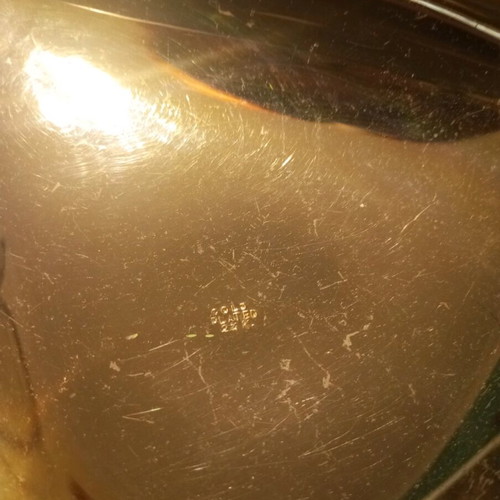 Gold-plated fondue bowl like new 8×18