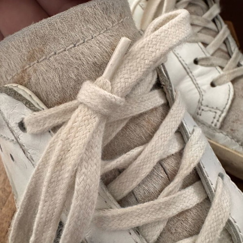 Golden Goose Superstar sneakers like new, black and white, pony skin detail