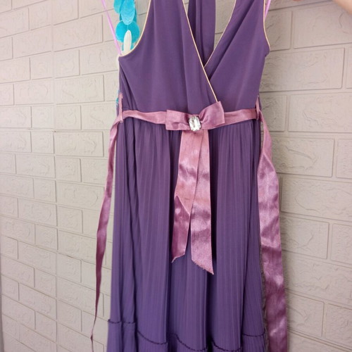 Purple y2k midi women's summer dress off-shoulder like new