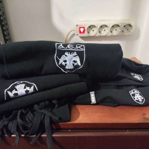 AEK hats and scarves new, authentic, pack of 7 with Dell logo