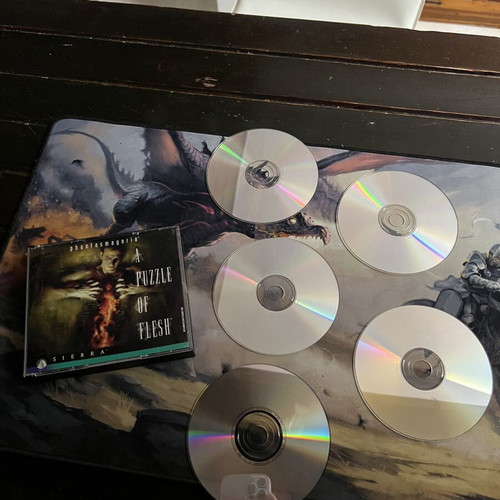 Phantasmagoria PC game used, 5 CD-ROMs, Sierra horror adventure