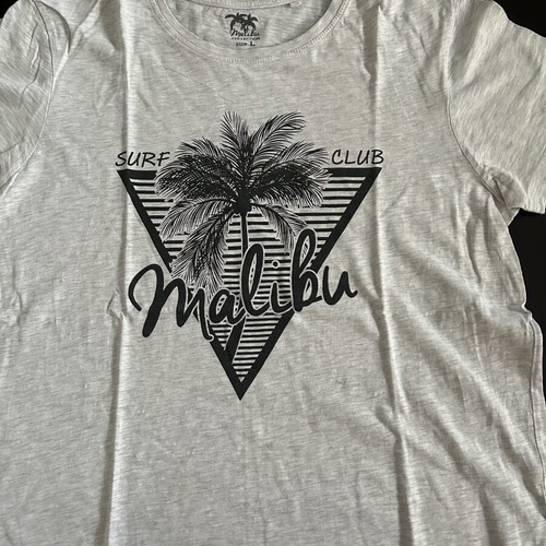 Malibu Collection T Shirt like new, white, size L