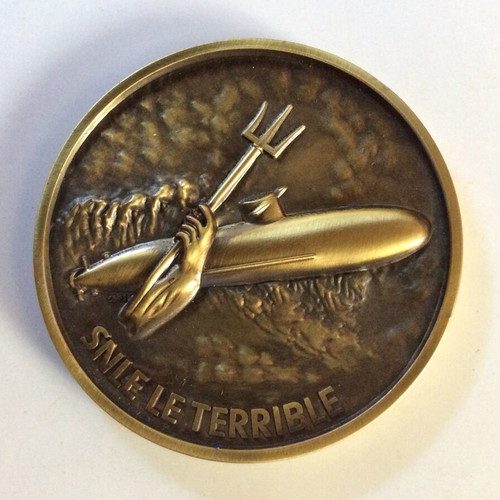 DCNS commemorative medal for nuclear submarine LE TERRIBLE like new