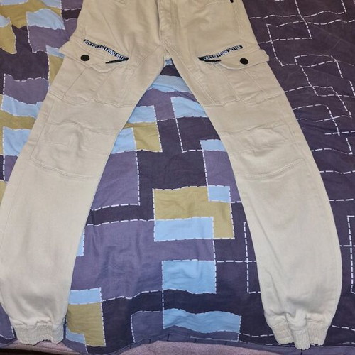 Men's cargo jeans like new, beige, size 32, slim fit