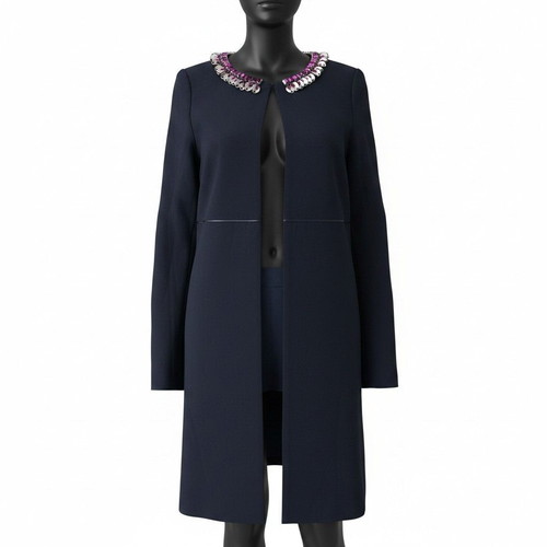 Twin Set Simona Barbieri dark blue long blazer new, size S
