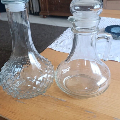 Carafes set of two new for oil or wine or decorative
