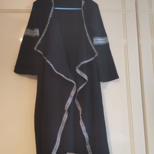 Long knitted cardigan by BSB in black color and size Small