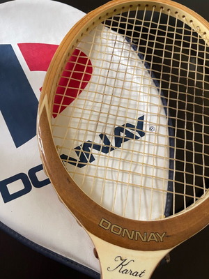 Belgian wooden collectible tennis racket new with original case