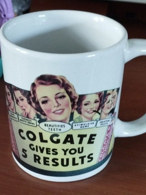 Vintage Colgate Promotional Mugg κούπα φλυτζάνι σε άριστη κατάσταση