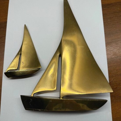 Brass sailboats like new
