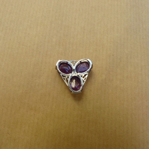 925 Silver Pendant with Amethysts