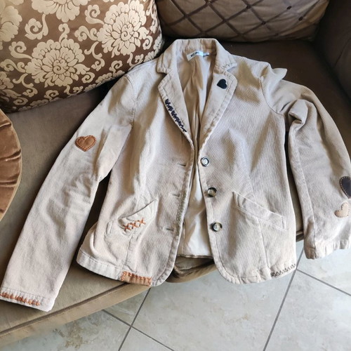 Love Moschino Corduroy Jacket used, beige, size 44 medium