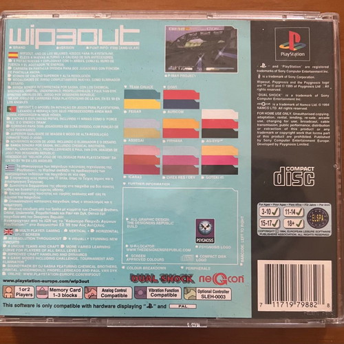 Wipeout PlayStation (PS1) used, complete