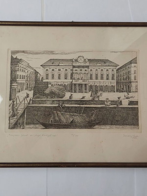 Rakparti jelenet az Angol Kiralynonel painting used by Imre Szemethy