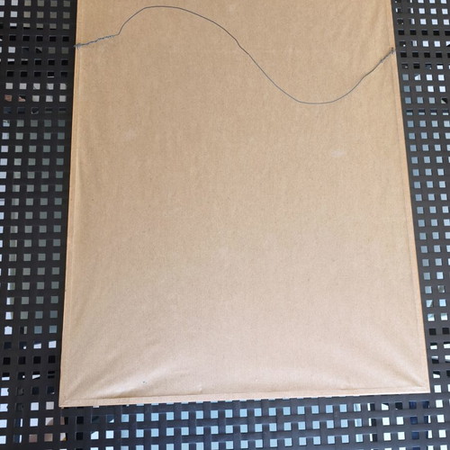 Framed embroidery with golden thread and crystal, like new, 50x72 cm