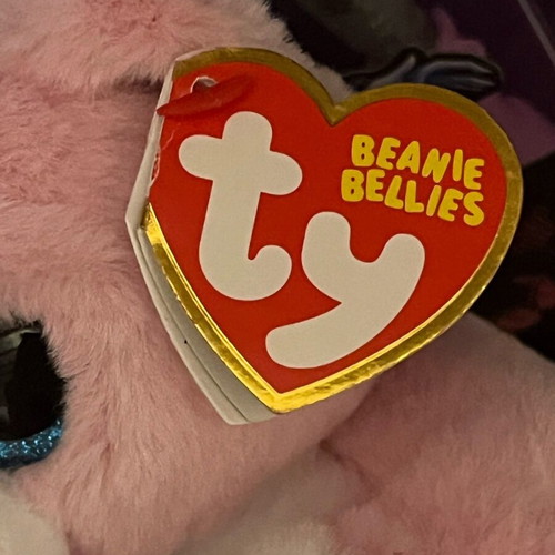 Ty plush Beanie Bellies Lillibelle pink cat 15 cm new