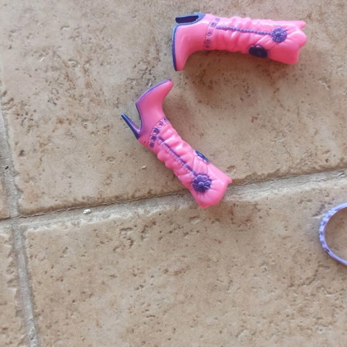 Barbie accessories used with dress, tops, hat, boots and fairy wings
