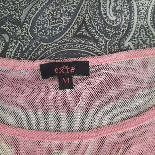 Exte blouse used see-through pink made in Italy