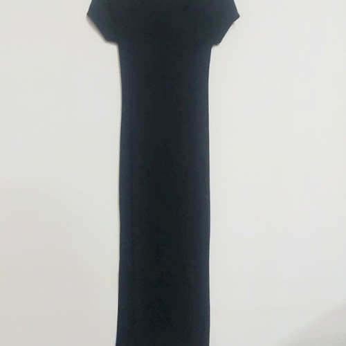 Black Midi/Maxi Dress like new with impressive open back