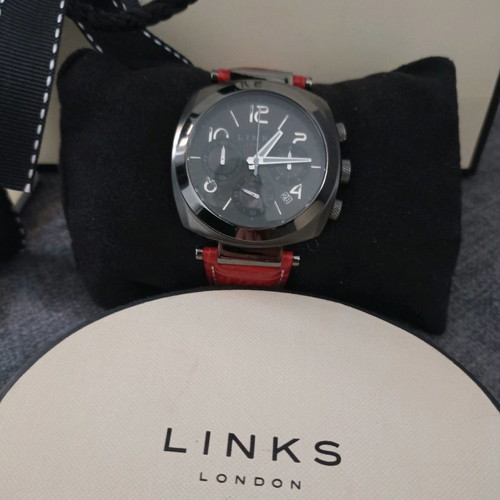 Links of London Brompton watch like new with leather strap