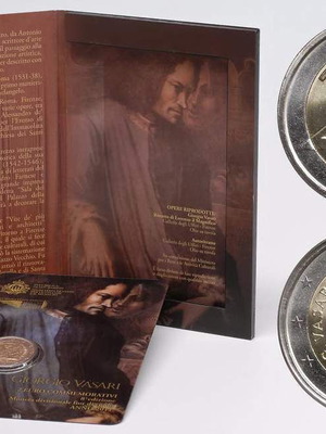 Сан Марино 2 евро 2011 FDC нов, паметен Giorgio Vasari