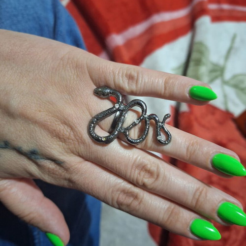 Snake ring used, silver color