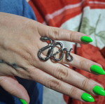 Snake ring used, silver color