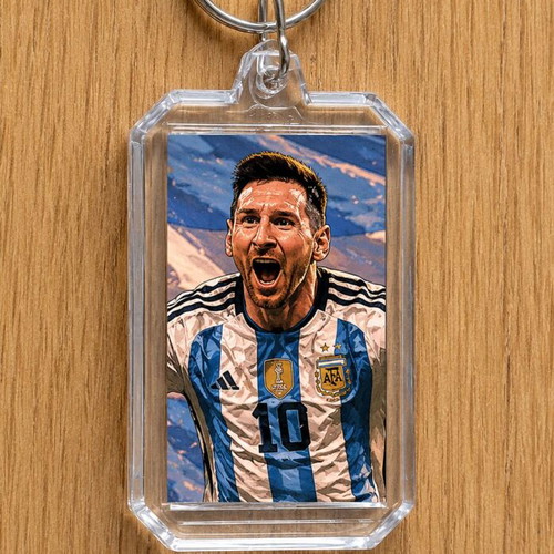 Acrylic keychain inspired by Lionel Messi 2026 World Cup moments new