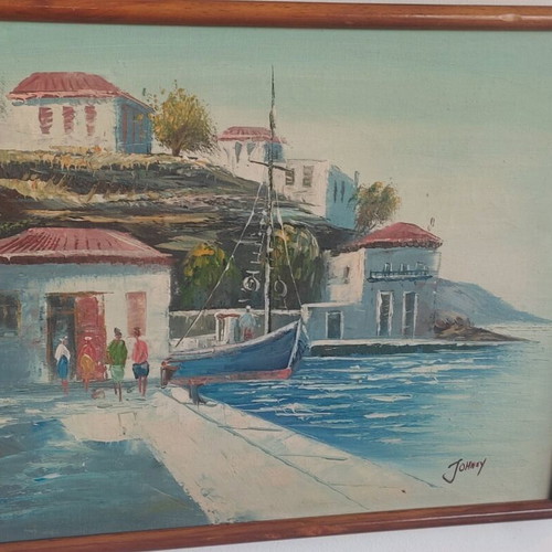 Signed painting 44x54 like new, acrylic with embossed texture