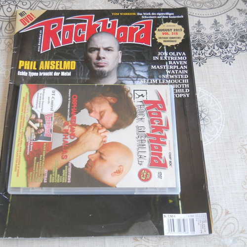 German Rock Hard Magazine Vol.315 Aug 2013 used with poster and DVD