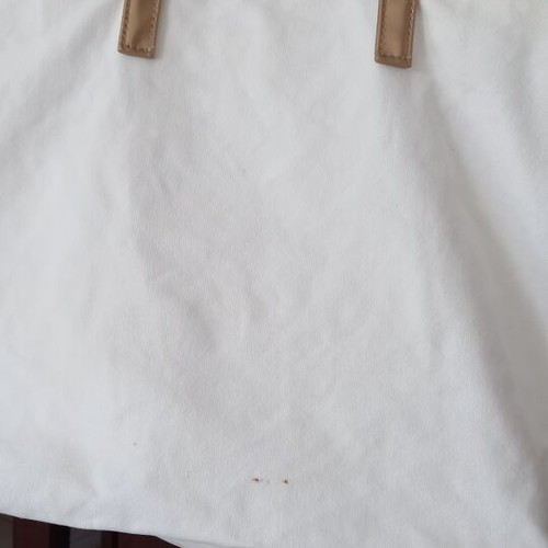 Shopper bag Paco Rabanne like new, white and gold